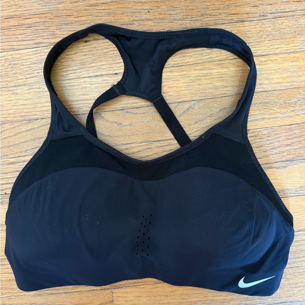 Nike Black Racerback Sports Bra Medium Support